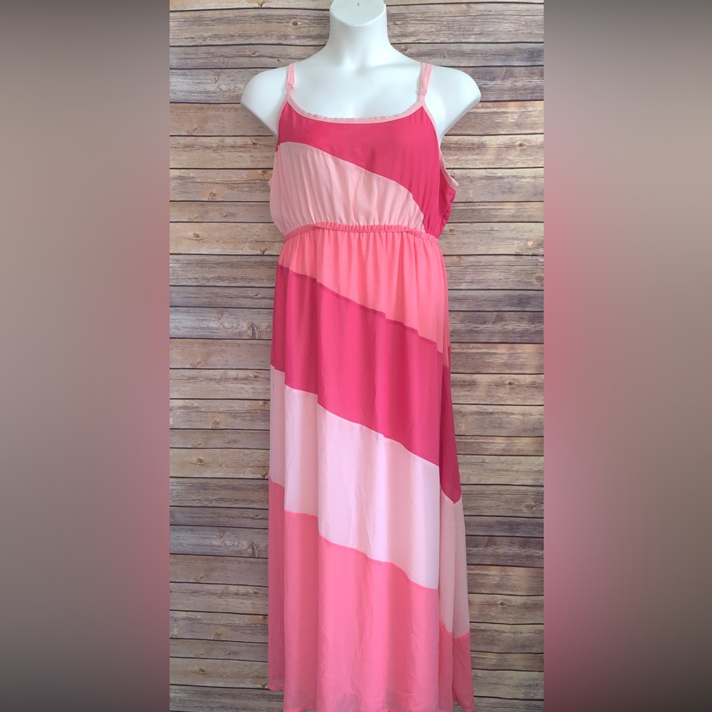 Torrid Pink Layered Maxi Dress - Size 2
